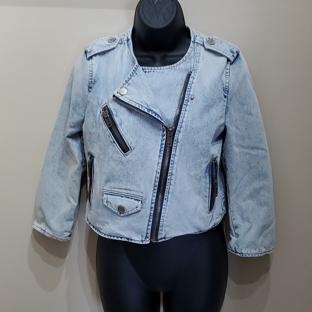 Gap 1969 denim motorcycle jacket(B)